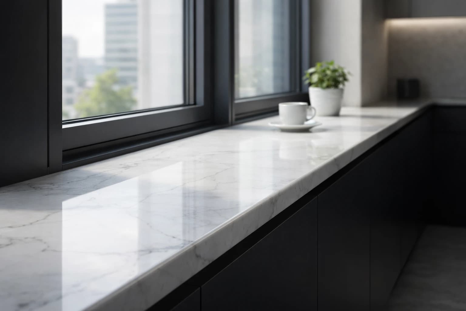 Glafuri din quartz engineered Quarzo 24 Stone Italiana — suprafață premium