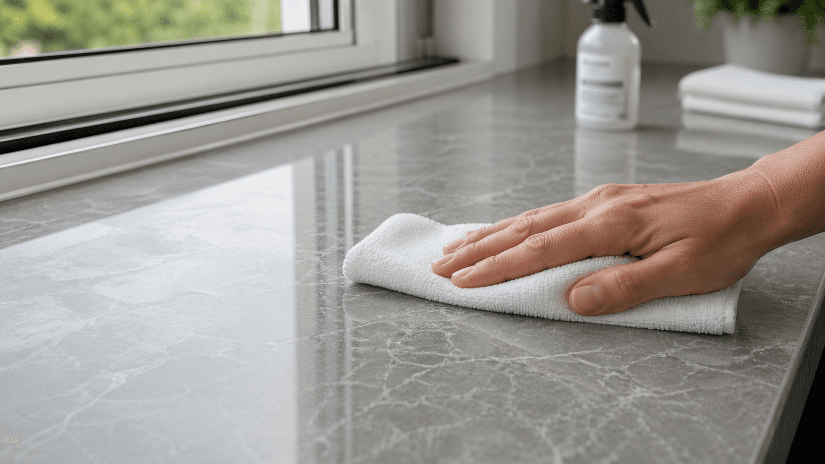 Cum curățați și întrețineți glafurile din marmură, quartz și ceramică